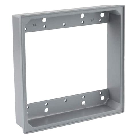 commercial electric gray 2-gang weatherproof extension box|2 gang ent box extender.